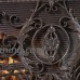 Mariella Black Gold Finish Floral Iron Fireplace Screen - B00PGCHY8S